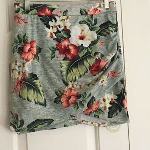 Zara Mini Draped Floral print Skirt